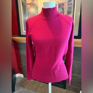 Loft rouge colored mock neck sweater